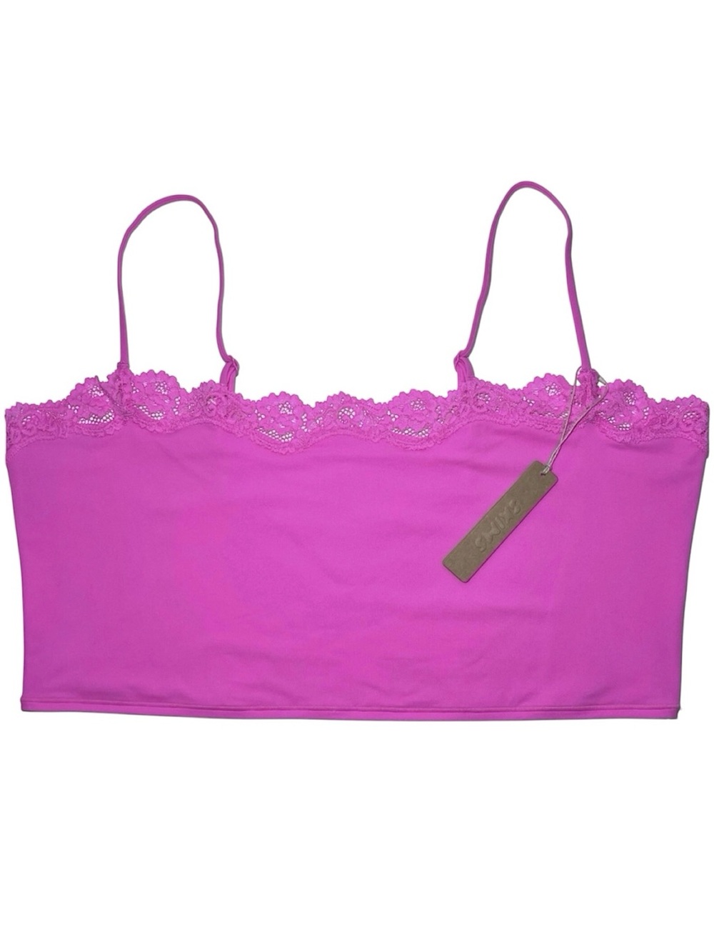 SKIMS Fits Everybody Lace Cropped Cami in Taffy